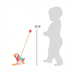 Играчка за бутане Small Foot Папагал, дървена, 47 х 6 х 18 cm - 6611100747 - изглед 3
                  