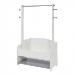 Дървена Стойка Ginger Home за Детски Дрехи, Етажерка с Рафтове за Съхранение - WHITE/GREY - TF6203 - изглед 5
                  