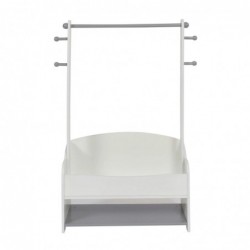 Дървена Стойка Ginger Home за Детски Дрехи, Етажерка с Рафтове за Съхранение - WHITE/GREY - TF6203 - изглед 6
                  