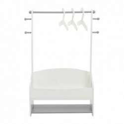Дървена Стойка Ginger Home за Детски Дрехи, Етажерка с Рафтове за Съхранение - WHITE/GREY - TF6203 - изглед 9
                  