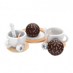 Детски Дървен Комплект Ginger Home за Чай и Кафе с Аксесоари - бяло/сиво - W10B318B - изглед 4
                  