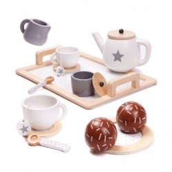 Детски Дървен Комплект Ginger Home за Чай и Кафе с Аксесоари - бяло/сиво - W10B318B - изглед 6
                  