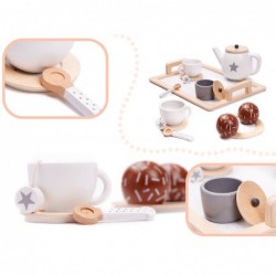 Детски Дървен Комплект Ginger Home за Чай и Кафе с Аксесоари - бяло/сиво - W10B318B - изглед 7
                  