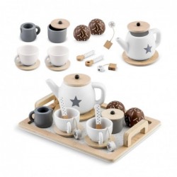 Детски Дървен Комплект Ginger Home за Чай и Кафе с Аксесоари - бяло/сиво - W10B318B - изглед 12
                  