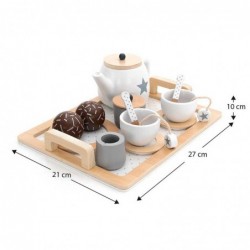 Детски Дървен Комплект Ginger Home за Чай и Кафе с Аксесоари - бяло/сиво - W10B318B - изглед 15
                  