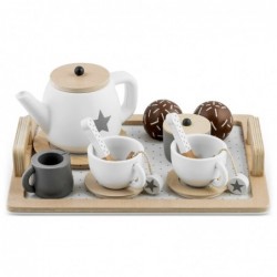 Детски Дървен Комплект Ginger Home за Чай и Кафе с Аксесоари - бяло/сиво - W10B318B - изглед 16
                  