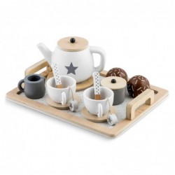 Детски Дървен Комплект Ginger Home за Чай и Кафе с Аксесоари - бяло/сиво - W10B318B - изглед 17
                  