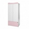 Гардероб Lorelli ЕXCLUSIVE бяло/orchid pink