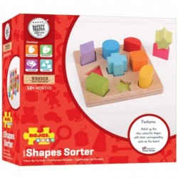 Дървен детски сортер с геометрични фигури Bigjigs - BB092 - изглед 5
                  