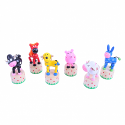 Дървена играчка Bigjigs - Танцуващи животни - Ферма - BJ894 - изглед 1