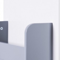 Въртяща се на 360 Градуса Секция Ginger Home ROCKET с Рафтове на 4 нива, Дървена - за Съхранение на Книги и Играчки WHITE/GRAY - TF6914 - изглед 6
                  