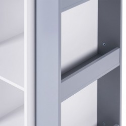 Въртяща се на 360 Градуса Секция Ginger Home ROCKET с Рафтове на 4 нива, Дървена - за Съхранение на Книги и Играчки WHITE/GRAY - TF6914 - изглед 10
                  