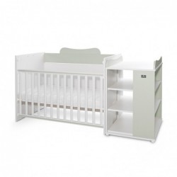 Детско легло LORELLI MULTI с шкаф и чекмедже 190/82 Бяло+Milky Green - 10150570040A - изглед 3
                  
