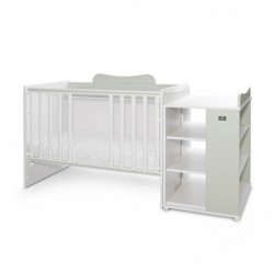 Детско легло LORELLI MULTI с шкаф и чекмедже 190/82 Бяло+Milky Green - 10150570040A - изглед 6
                  