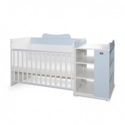 Детско легло LORELLI MULTI с шкаф и чекмедже 190/82 Бяло+Baby Blue - 10150570039A - изглед 3
                  