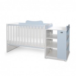 Детско легло LORELLI MULTI с шкаф и чекмедже 190/82 Бяло+Baby Blue - 10150570039A - изглед 4
                  