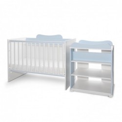 Детско легло LORELLI MULTI с шкаф и чекмедже 190/82 Бяло+Baby Blue - 10150570039A - изглед 5
                  