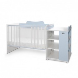 Детско легло LORELLI MULTI с шкаф и чекмедже 190/82 Бяло+Baby Blue - 10150570039A - изглед 6
                  