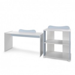 Детско легло LORELLI MULTI с шкаф и чекмедже 190/82 Бяло+Baby Blue - 10150570039A - изглед 13
                  