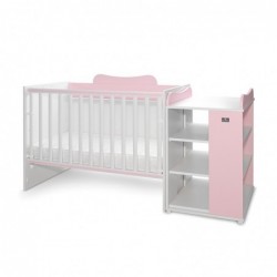 Детско легло LORELLI MULTI с шкаф и чекмедже 190/82 Бяло+Orchid Pink - 10150570038A - изглед 4
                  