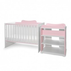 Детско легло LORELLI MULTI с шкаф и чекмедже 190/82 Бяло+Orchid Pink - 10150570038A - изглед 5
                  