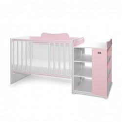 Детско легло LORELLI MULTI с шкаф и чекмедже 190/82 Бяло+Orchid Pink - 10150570038A - изглед 6
                  