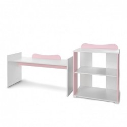 Детско легло LORELLI MULTI с шкаф и чекмедже 190/82 Бяло+Orchid Pink - 10150570038A - изглед 14
                  
