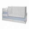 Детско трансформиращо легло LORELLI MAXI PLUS 70/160 бяло+baby blue