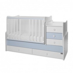 Детско трансформиращо легло LORELLI MAXI PLUS 70/160 бяло+baby blue - 10150580039P - изглед 4
                  