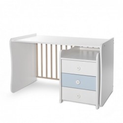 Детско трансформиращо легло LORELLI MAXI PLUS 70/160 бяло+baby blue - 10150580039P - изглед 7
                  