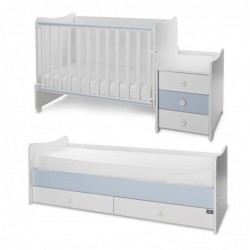 Детско трансформиращо легло LORELLI MAXI PLUS 70/160 бяло+baby blue - 10150580039P - изглед 13
                  
