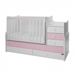 Детско трансформиращо легло LORELLI MAXI PLUS 70/160 бяло+orchid pink - 10150580038P - изглед 4
                  