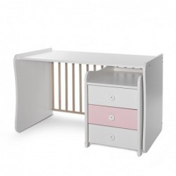 Детско трансформиращо легло LORELLI MAXI PLUS 70/160 бяло+orchid pink - 10150580038P - изглед 7
                  