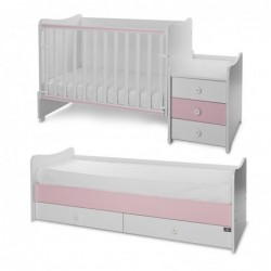 Детско трансформиращо легло LORELLI MAXI PLUS 70/160 бяло+orchid pink - 10150580038P - изглед 13
                  