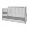 Детско трансформиращо легло LORELLI MAXI PLUS 70/160 бяло+stone grey