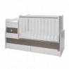 Детско трансформиращо легло LORELLI MAXI PLUS 70/160 бяло+кафе
