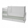 Детско трансформиращо легло LORELLI MAXI PLUS 70/160 бяло+milky green