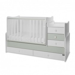 Детско трансформиращо легло LORELLI MAXI PLUS 70/160 бяло+milky green - 10150580040P - изглед 4
                  