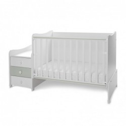 Детско трансформиращо легло LORELLI MAXI PLUS 70/160 бяло+milky green - 10150580040P - изглед 5
                  