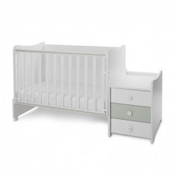 Детско трансформиращо легло LORELLI MAXI PLUS 70/160 бяло+milky green - 10150580040P - изглед 6
                  