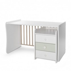 Детско трансформиращо легло LORELLI MAXI PLUS 70/160 бяло+milky green - 10150580040P - изглед 7
                  