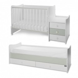 Детско трансформиращо легло LORELLI MAXI PLUS 70/160 бяло+milky green - 10150580040P - изглед 13
                  