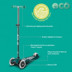 Тротинетка Micro Maxi Deluxe ECO Green LED - MMD170 - изглед 6
                  