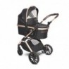 Детска количка Lorelli GLORY 2в1 с кош за новородено Black DIAMOND+ADAPTERS