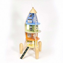 Дървена играчка с активности Classic World - Космическа ракета - CW50528 - изглед 5
                  