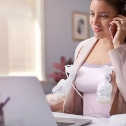 Двойна електрическа помпа Philips AVENT Natural Motion Advanced SCF395/31 с 2 бр. полипропиленови шишета 125 мл с биберон Natural Response 0м+, 5 бр. торбички за кърма и 4 бр. подплънки - 00A.0617.001 - изглед 3
                  