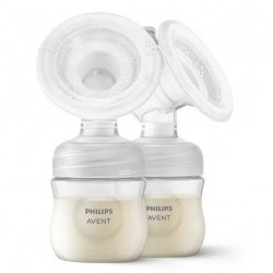 Двойна електрическа помпа Philips AVENT Natural Motion Advanced SCF395/31 с 2 бр. полипропиленови шишета 125 мл с биберон Natural Response 0м+, 5 бр. торбички за кърма и 4 бр. подплънки - 00A.0617.001 - изглед 5
                  