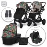 Детска количка Lorelli GLORY 2в1 Tropical FLOWERS с кош за новородено