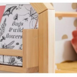 Детско Легло Къщичка GINGER HOME, Монтесори, Двуетажно, Пързалка, Черна Дъска, Подматрачна Рамка 90х200 см - SRK-20 - изглед 6
                  