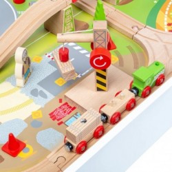 Комплект влакче с релси и маса Bigjigs (50 части)  - BJT550 - изглед 7
                  